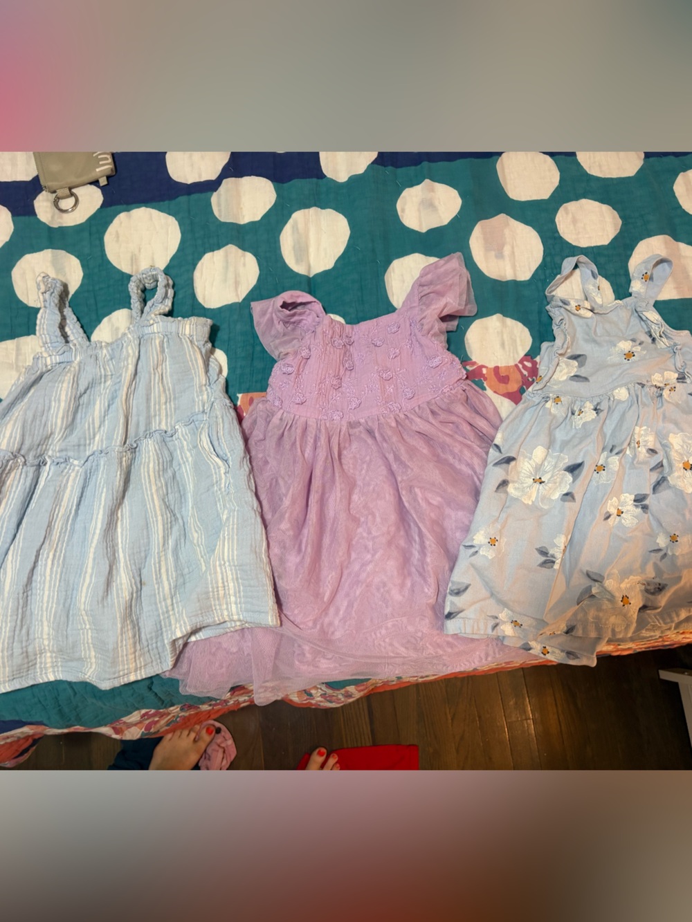 3t and 4t set of 3 girls dresses